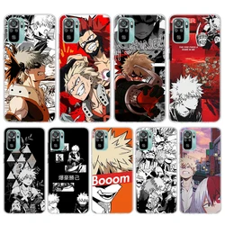 MHA Bakugou Katsuki Soft Phone Case For Xiaomi Redmi Note 12 12S 13 11 11S 10 Pro 10S 11T 9 9S 8T 8 11E Plus 12T Pattern Cover