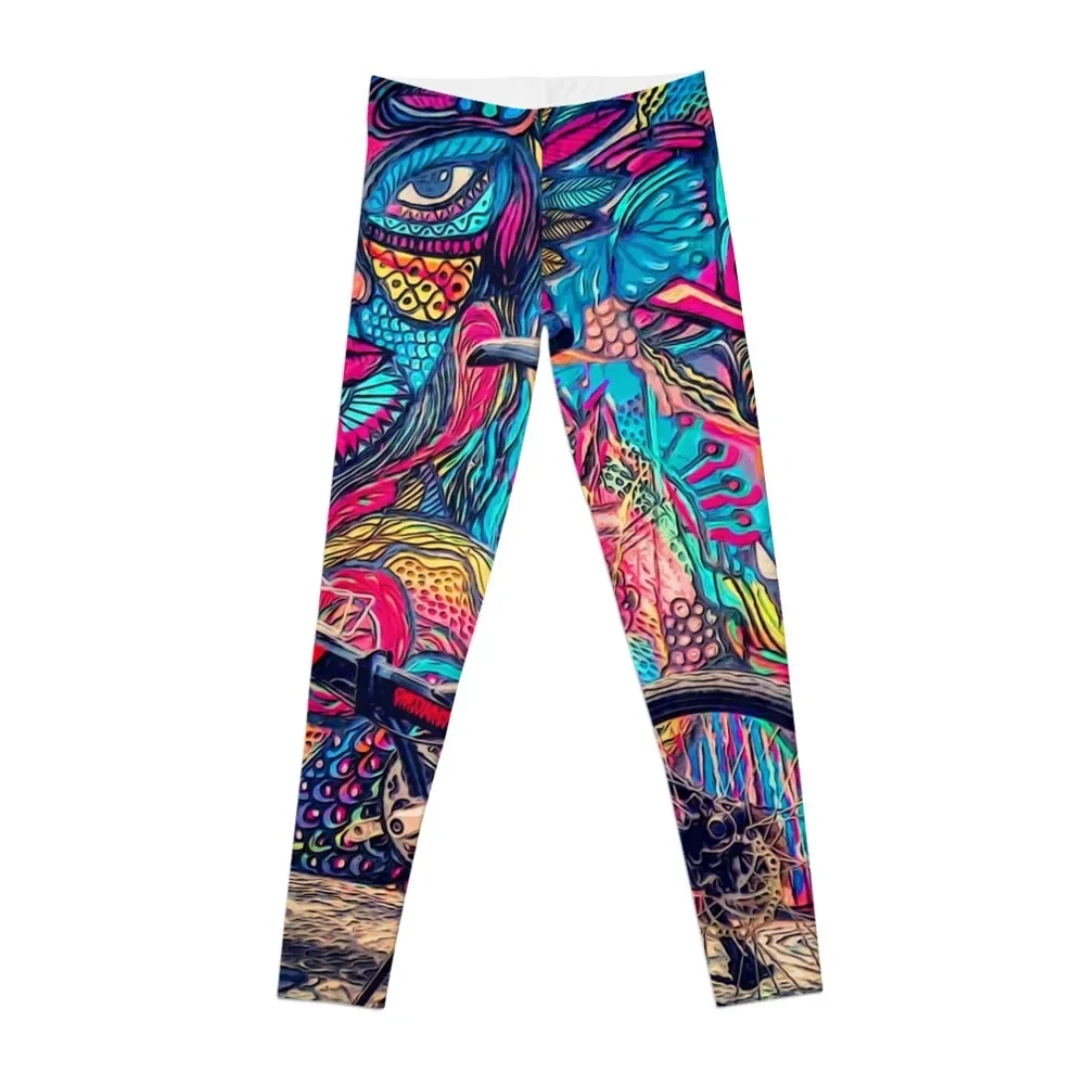

Trendy Folding Bike Holier Lane Street Art Leggings sports shirts gym push up legging Sports female Womens Leggings