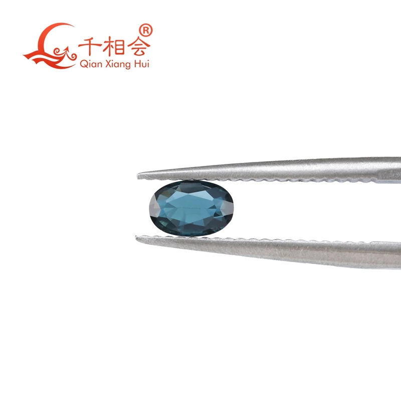 الياقوت الأزرق الداكن الطبيعي 0.7ct شكل بيضاوي يتوهم قطع أحجار كريمة مفكوكة مجوهرات الزخرفية هدية NGTC معتمدة #6