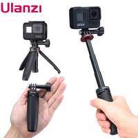 Ulanzi MT-09 GoPro/Osmo Action Desktop Tripod Selfie Stick for Gopro Hero 12 11 10 9 8 7 6 Black Session Osmo Action insta360 X3