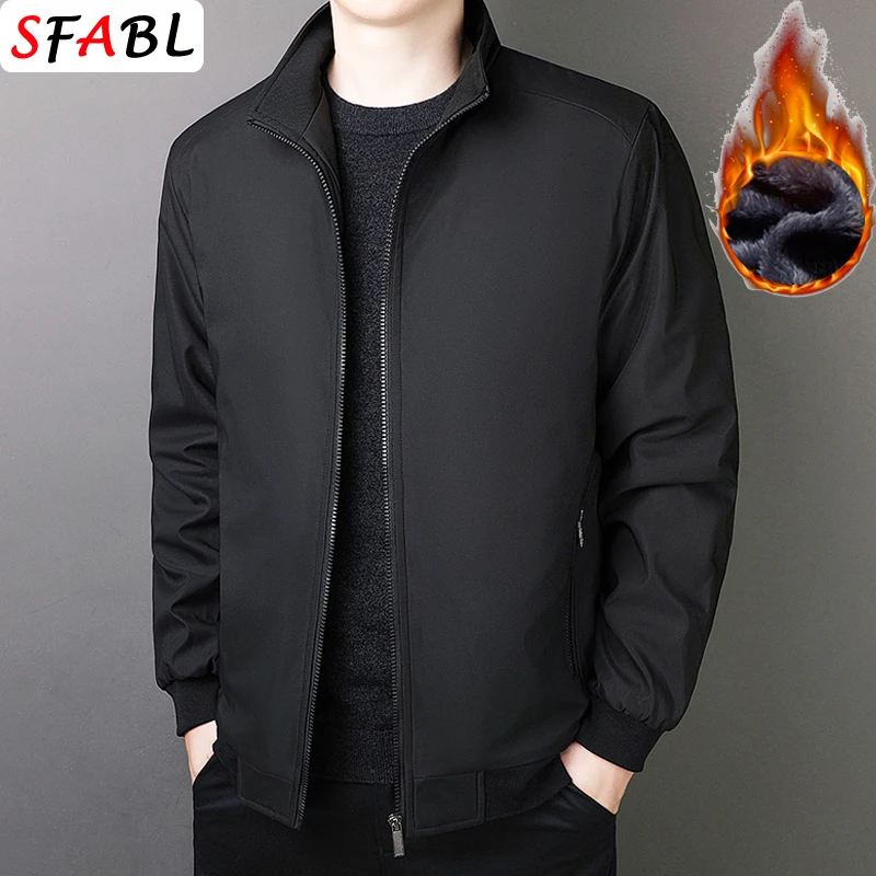 

Новая толстая внутренняя мужская зимняя куртка, роскошная теплая деловая куртка, мужская зимняя ветрозащитная парка, осенние мужские зимние пальто, мужские