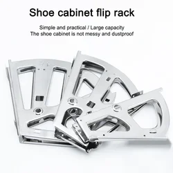 2PCS Shoes Drawer Cabinet Hinge 1/2/3 Layer Cabinet Hinge Rack Stainless Steel Foldable Shelf Fitting Metal Hardware Accessories