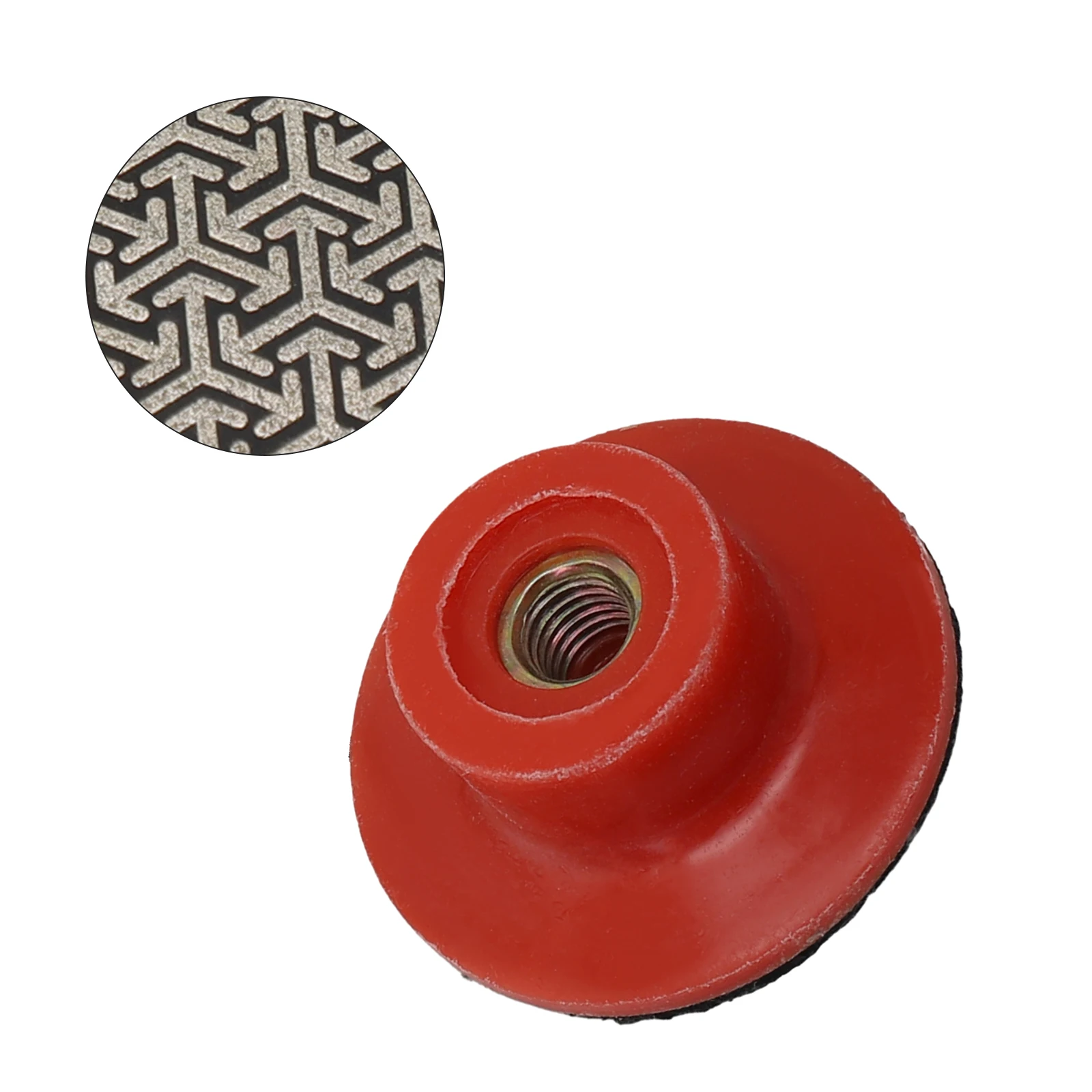 Aggressive Removal Rate Red Sander Polishing Pads Electroplated Diamond Concrete Stone Fast Removal M Thread Metal Polishing