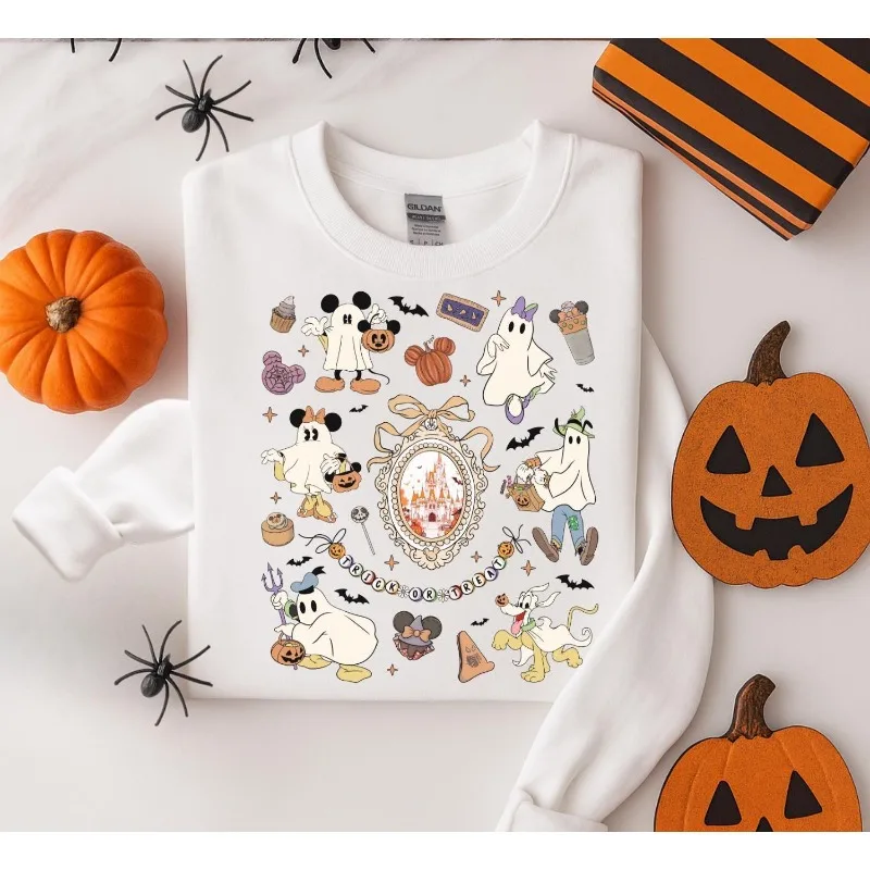 

Женская толстовка с капюшоном Disney Trick or Treat на Хэллоуин на осень и зиму, новая мужская и женская повседневная модная уличная одежда