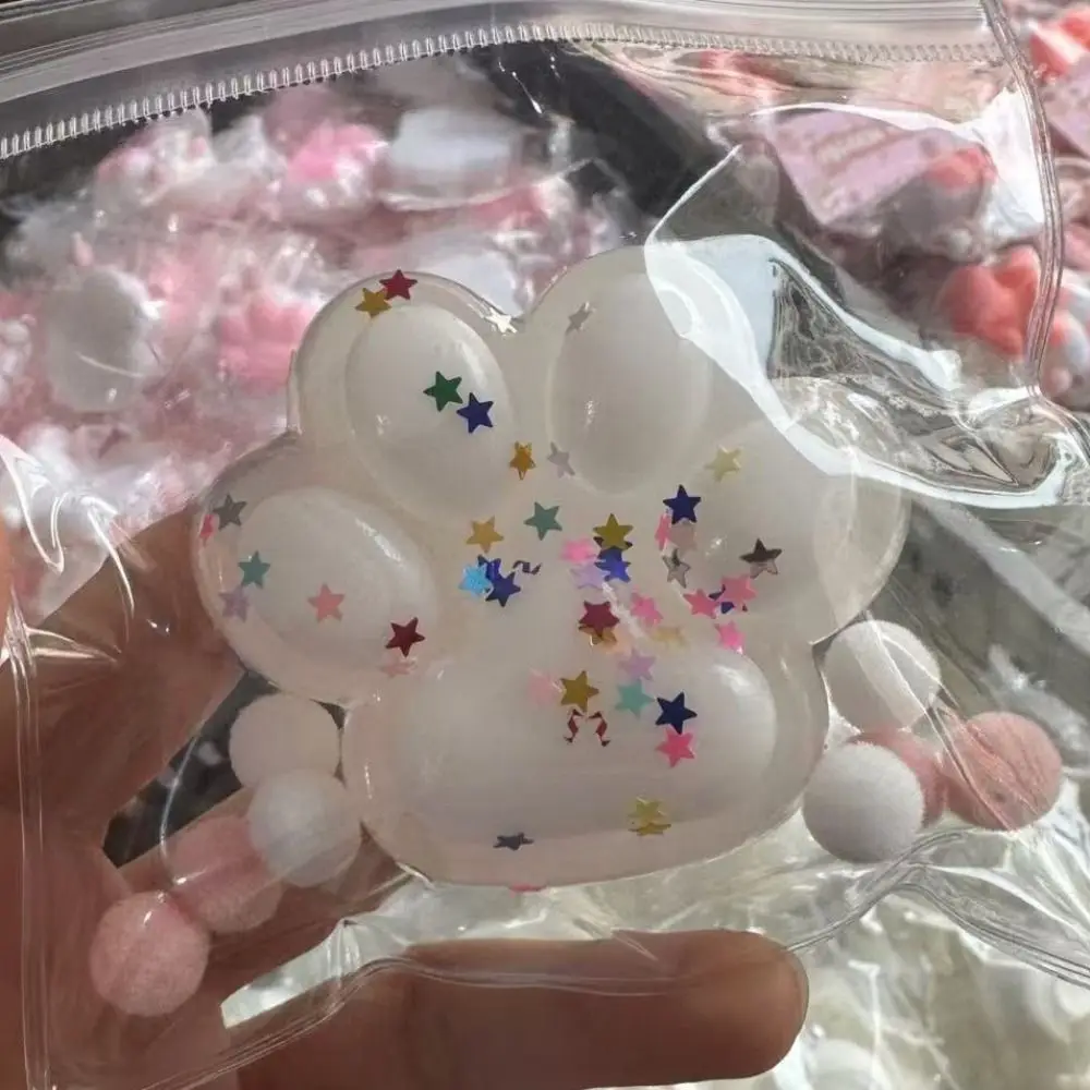 ضوء القمر الأبيض العملاق القط باو ضغط لعبة العجن سوبر كبير القط باو تململ لعبة شفافة لينة القط باو قرصة لعبة