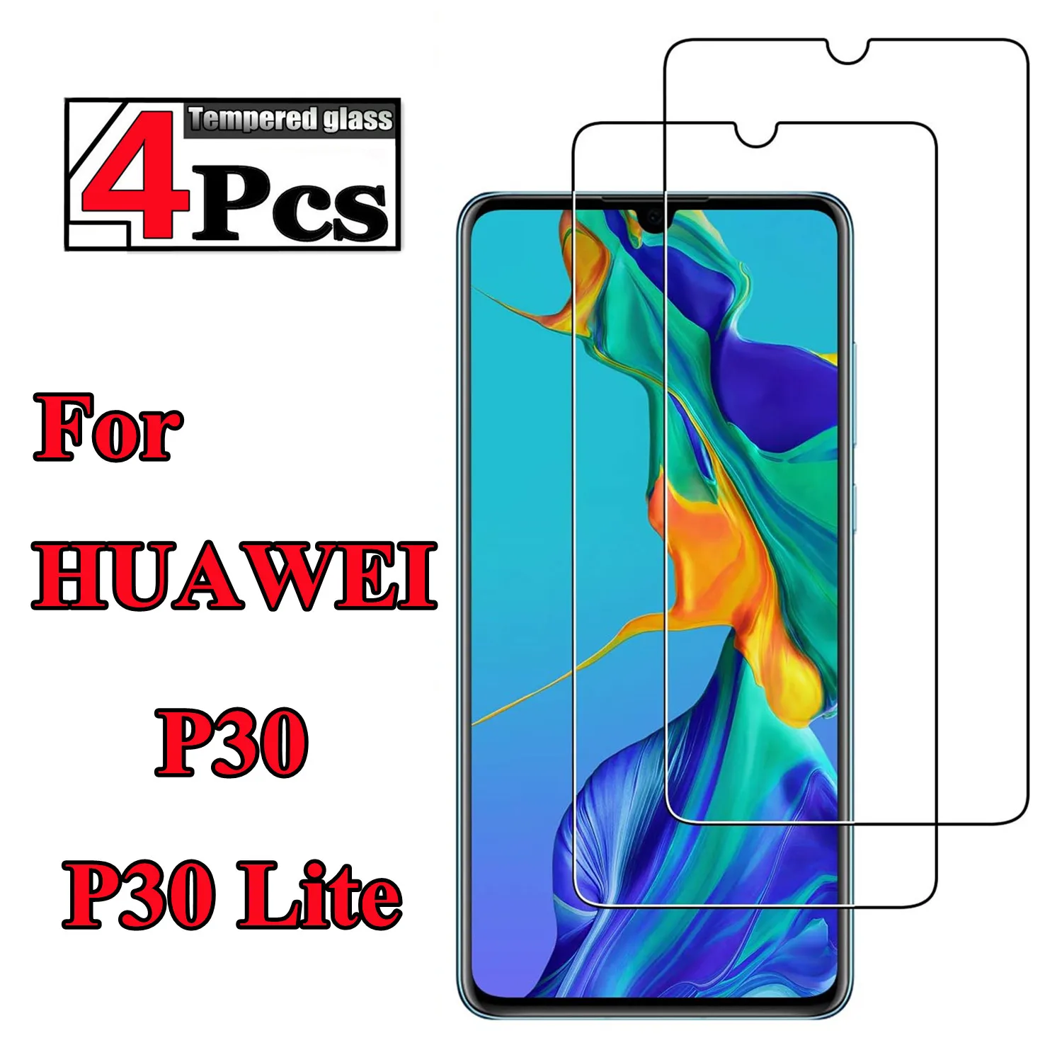 

1/4 piece For HUAWEI P30 P30Lite tempered glass high-definition anti drop function intelligent screen protector glass film