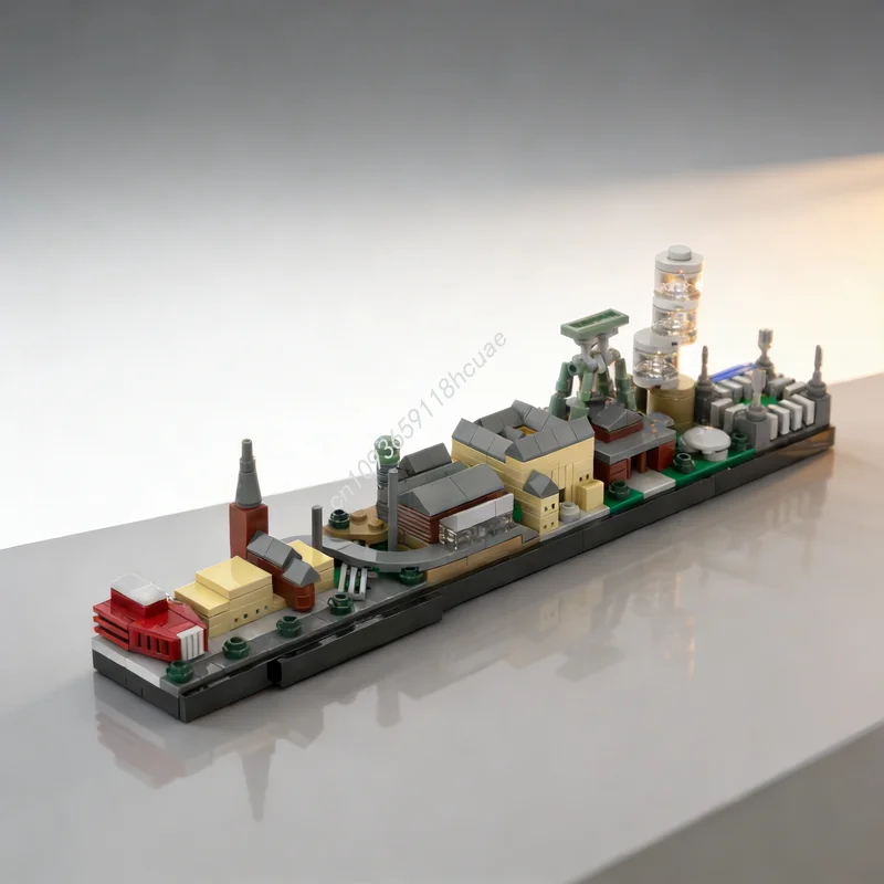 

355 деталей MOC «Горизонт Бохума», архитектурная модель, конструктор, развивающая игрушка, идея для творчества, рождественский подарок, кирпичики