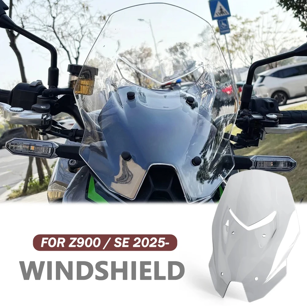 

For Kawasaki Z900 Z 900 SE 2025 2026 Front Screen Windscreen Black Gray Transparent Sport Windshield Motorcycle Accessories