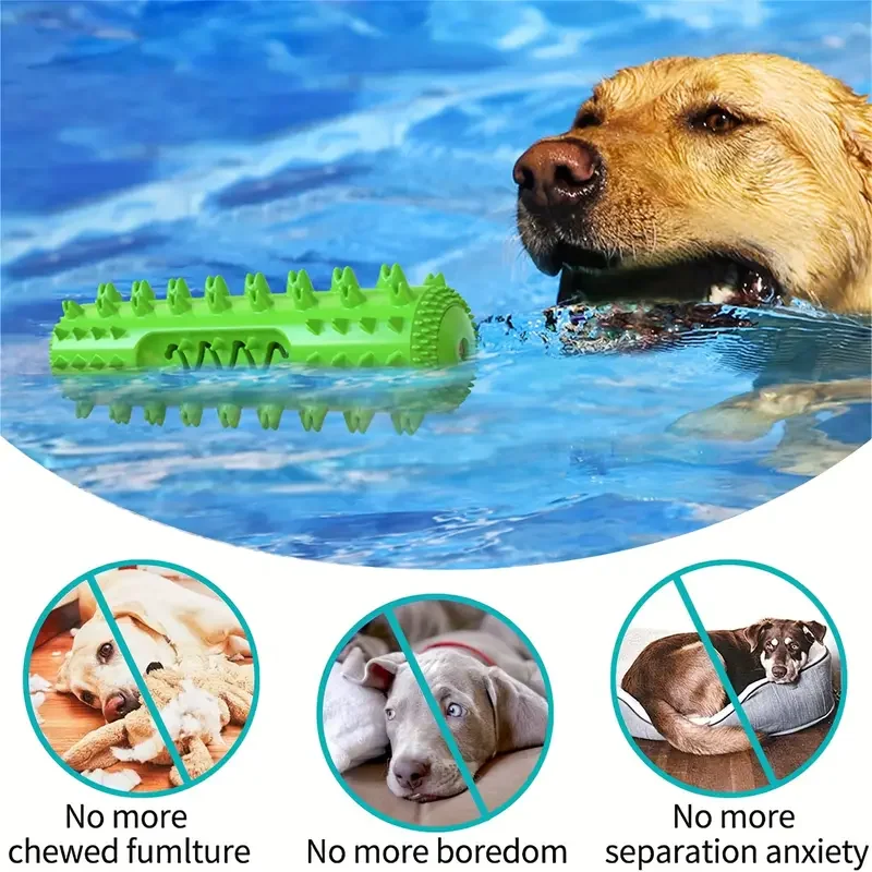Von Tierarzt zugelassener Zahnaufsatz – 3-in-1 kühlendes Zahnbürstenspielzeug für kleine/mittlere Hunde, sommerliche Zahnreinigungs- und Zahnfleischmassage – Detail 4
