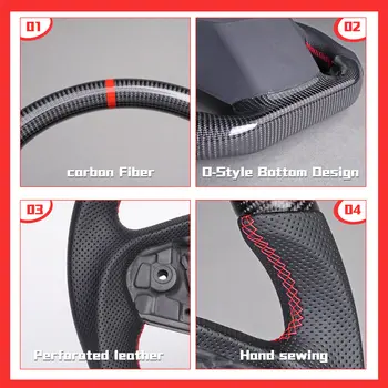 適用於Toyota Supra GR A90 MKV MK5 MK4 2020-2024 的碳纖維打孔真皮方向盤,賽車運動方向盤 10 最佳銷售 超碳纖維 - №1