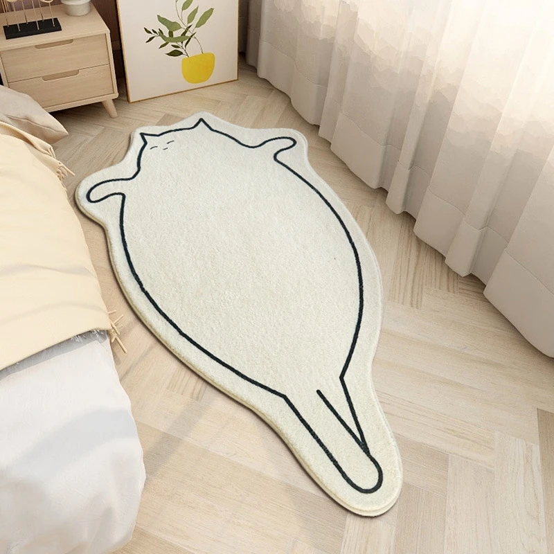 

Cartoon Simple Carpet Creative Cute Cat Shape Children Bedroom Tatami Bed Area Rugs Living Room Sofa Table Decor Non-Slip Mats