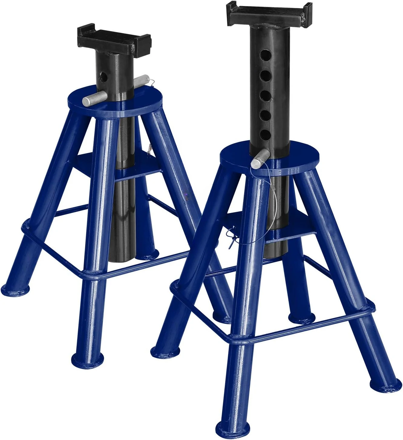 10 Ton (20,000 lb) Capacity Heavy Duty Steel Jack Stands, Medium Profile, 2 Pack, T70071 , Blue