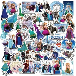 10/30/50pcs Disney Cute Anime Frozen Cartoon Stickers Elsa Princess Graffiti Decal Laptop Skateboard adesivo impermeabile giocattolo per bambini