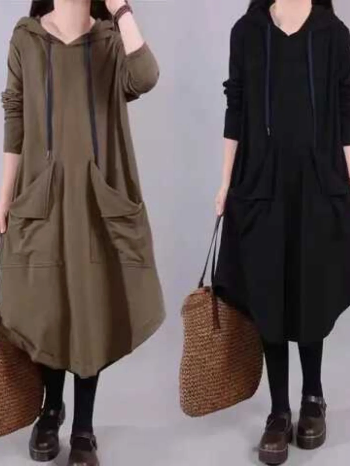 

Свободная корейская толстовка больших размеров Dr, весна-осень 200, мешок, большой код, брендовый свитер с биркой, повседневная юбка трапециевидной формы Dr