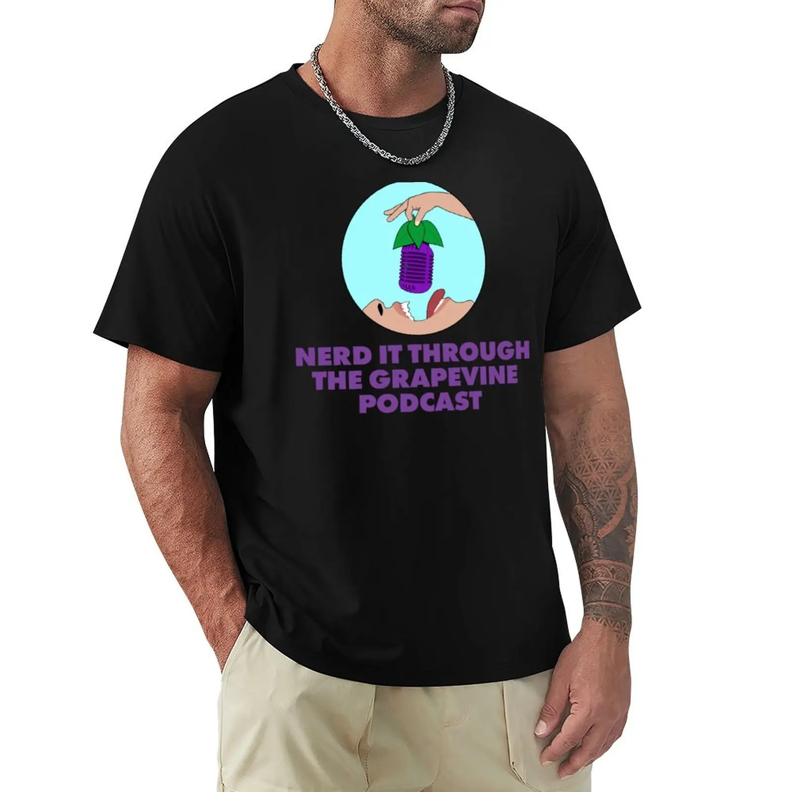 Nerd It Through The Grapevine Title T-Shirt cotton t shirt man T-Shirt