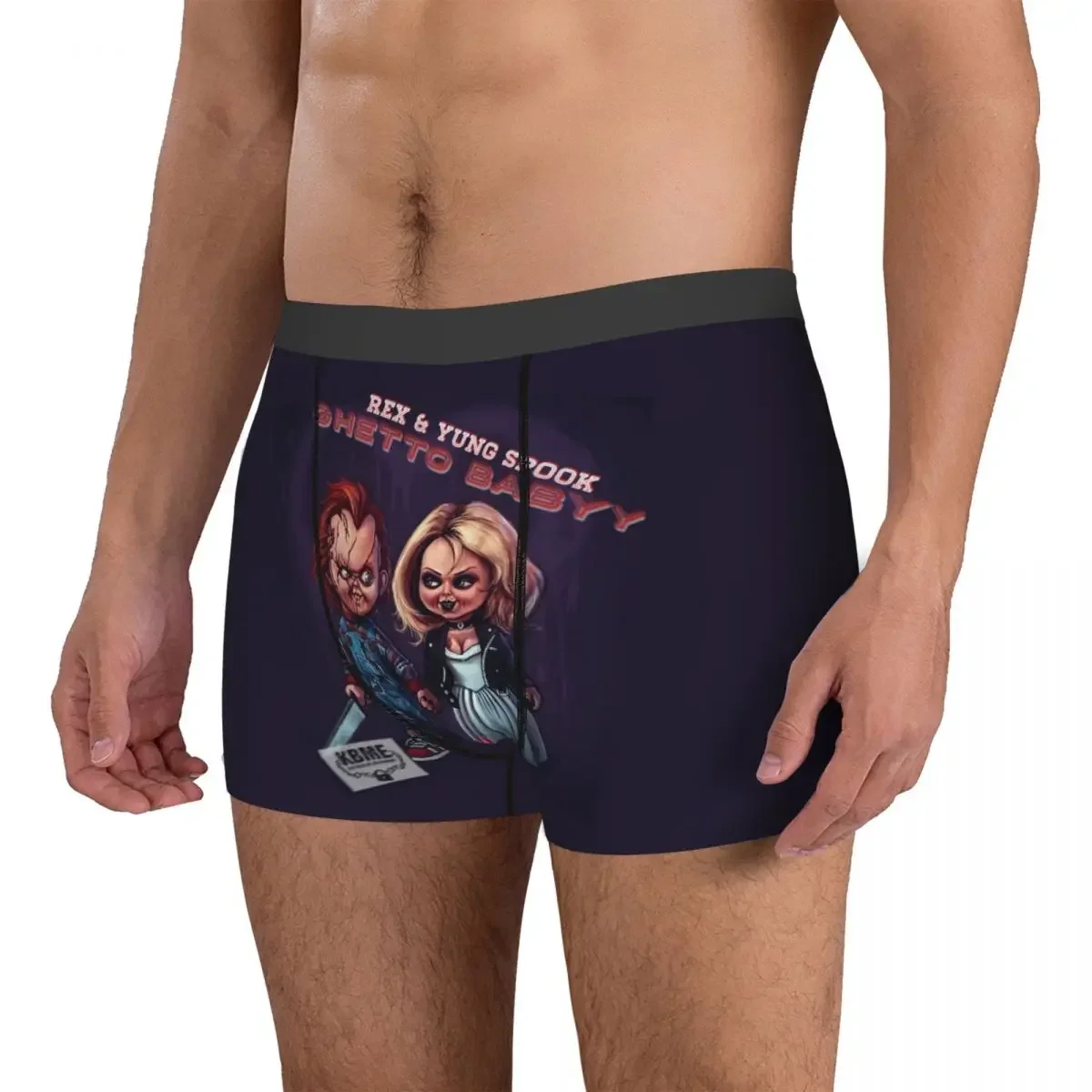 Calzoncillos bóxer de película de terror para hombre, ropa interior suave, Chucky, gótica, S-XXL, novedad