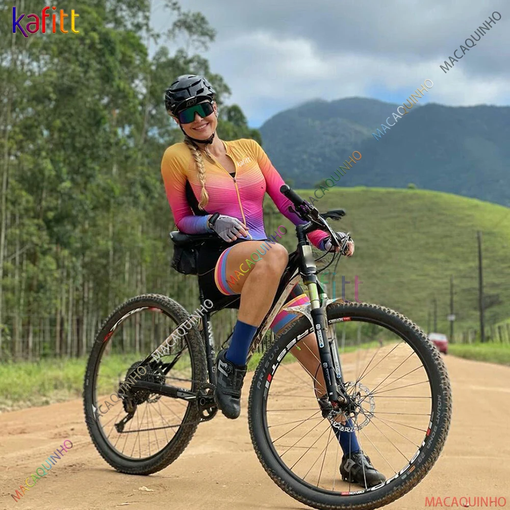 

Mexico Bike Workout Clothes Women's Cycling Jumpsuit 2022 Long Sleeve Triathlon Macaquinho Ciclismo