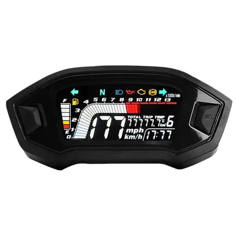 A30P-Universal Motorcycle LCD Digital Speedometer 13000RPM Backlight Digital Odemeter Tachometer For 1,2,4 Cylinder