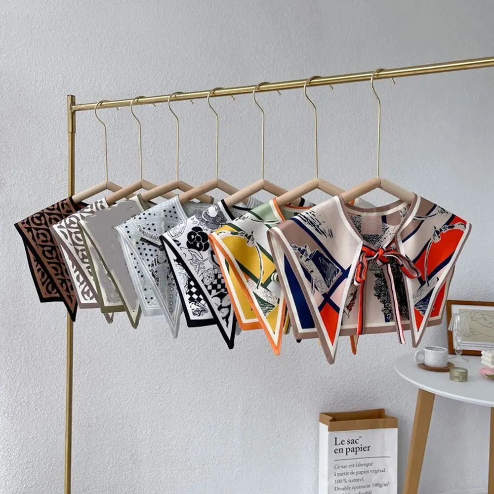 Faux col amovible pour protection solaire, châle, écharpe, décoration, chemise, cape, imprimé, poignées kwear de la présidence