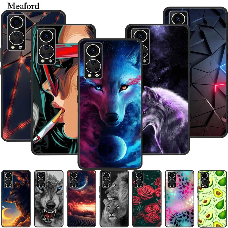 Case For ZTE Axon 30 5G Animal Luxury Silicone TPU Soft Phone Back Cover For ZTE Axon 30 5G Coque Fashion A2322 Shockproof Funda