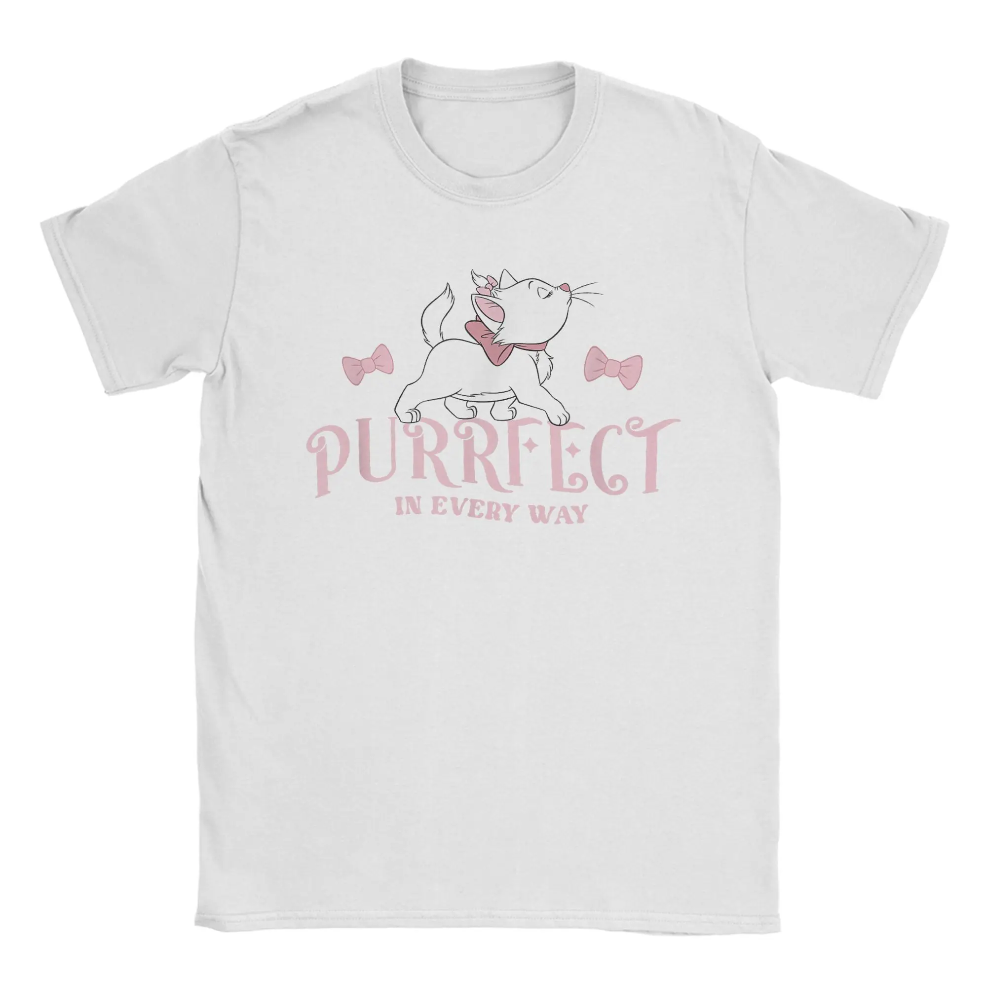 Camisetas elegantes de los aristogatos Marie Purrfect en todos los sentidos, ropa de algodón, camisetas novedosas de manga corta con cuello redondo, Idea de regalo