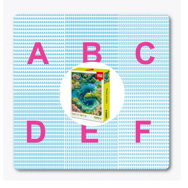 Regali di puzzle natalizi per adulti - Puzzle Spring Vow da 1000 pezzi 27,6x19,7 pollici con interneto per lettere, cartone grigio premium