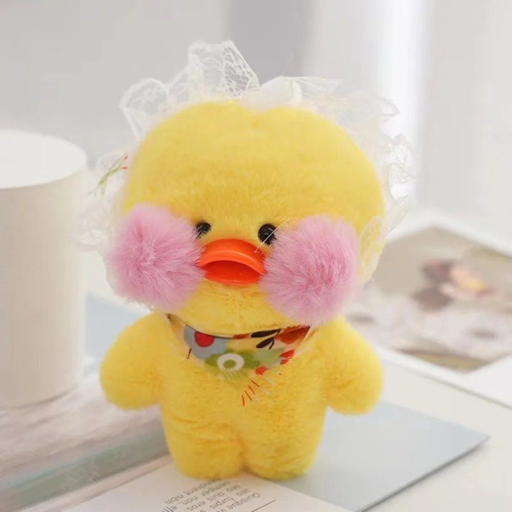 Durable Plush Cartoon Duck Keychain Kawaii Toy Soft Fluffy Animal Doll Creative Hanging Bags Decor Bag Pendant