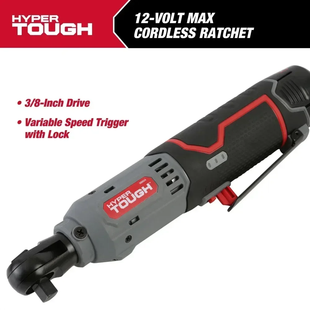 Portable 12V Max* 3/8-in Lithium-Ion Cordless Ratchet with 1.5Ah Battery & Charger, Easy Operate