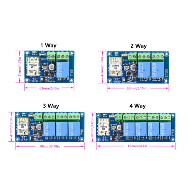WiFi remote control switch Bluetooth dual-mode mobile app wireless 7-24V 1/2/3/4 relay module WK4A