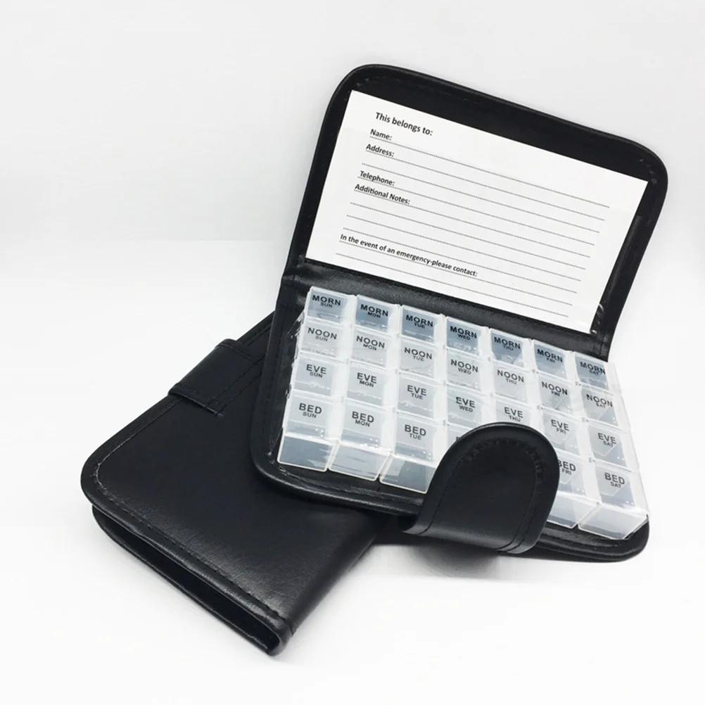 

1Pcs Pill Case Bag Weekly Daily Medicine Organizer 28 Grids 7 Days Durable Compact Portable Storage Box for Travel Outdoor