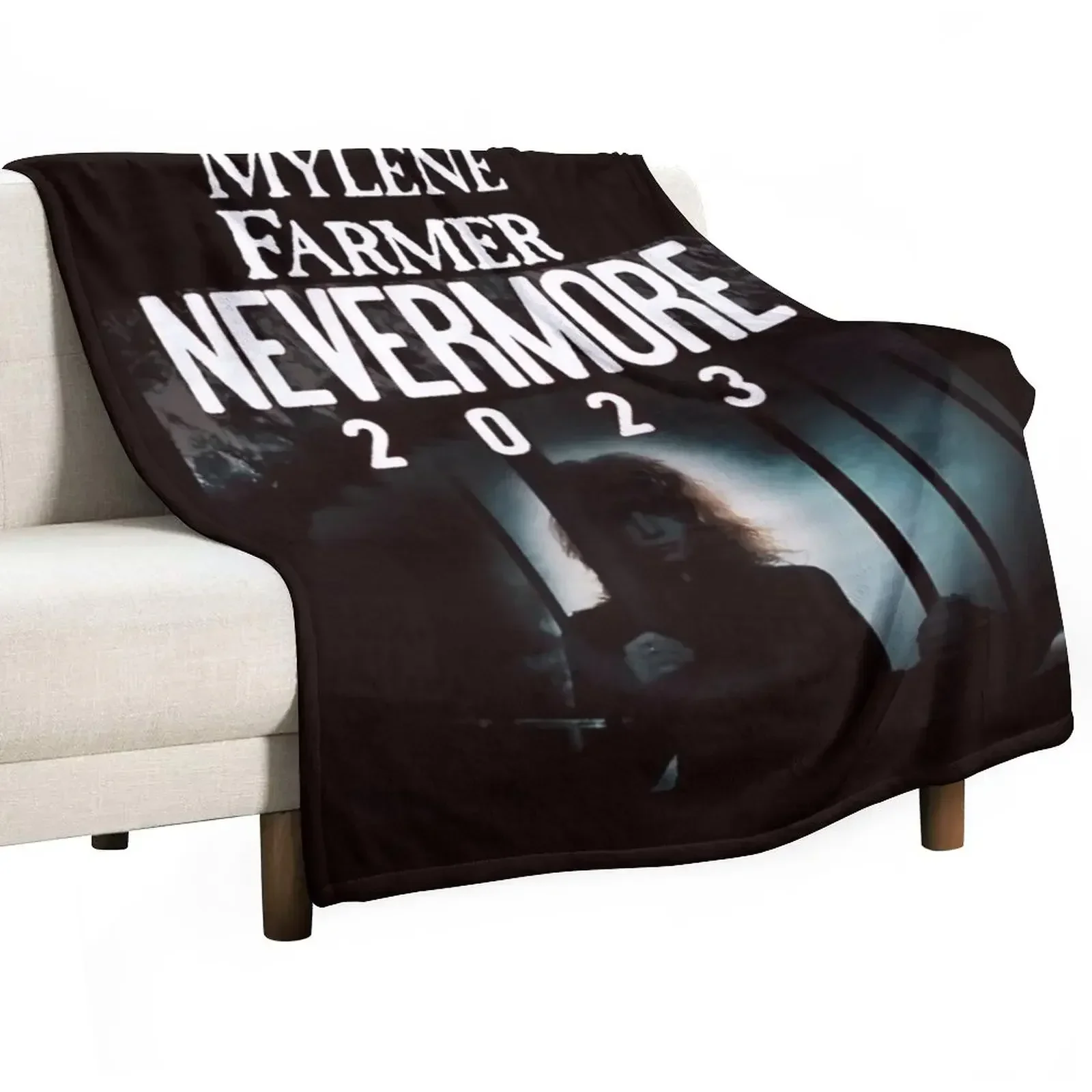 

MYLENE FARMER NEVERMORE DARK 2023 Throw Blanket Bed linens funny gift Vintage Stuffeds Blankets