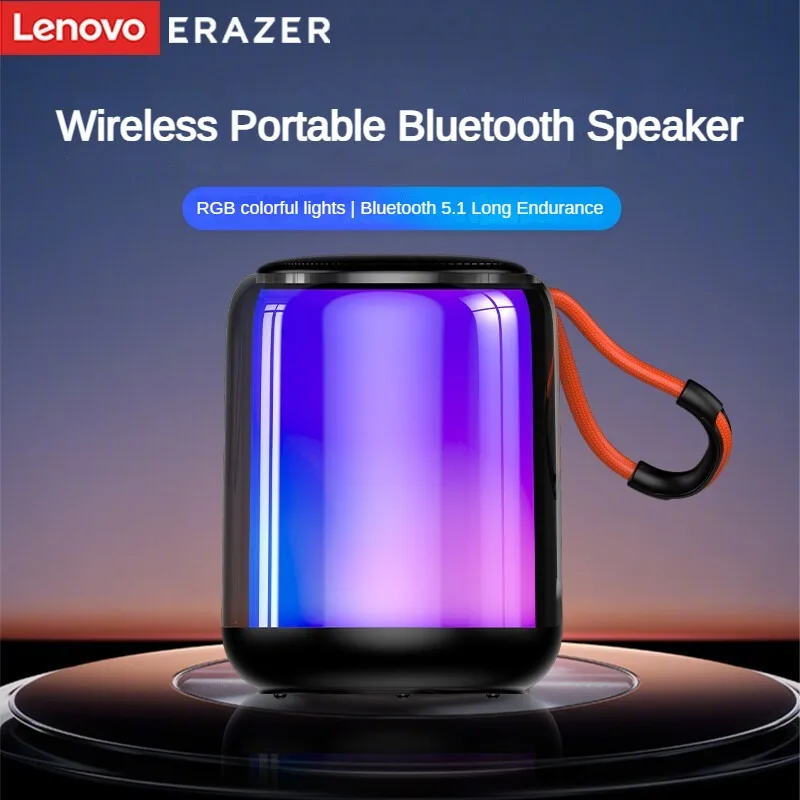 Lenovo-Erazer Wireless Portable Bluetooth Speaker, Subwoofer Outdoor Home Desktop Phone, Jogador de alto volume, Presente Cor, Carro