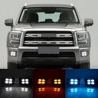 Car LED DRL For Great Wall Haval H5 2023 Daytime Running Lights with Yellow Turn Signal Driving Lights Fog lamp cover