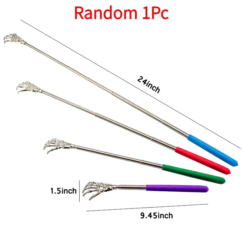 *Random 1Pc Extendable Hand Claw Back Scratcher Massager Stainless Steel Self Itching Relief
