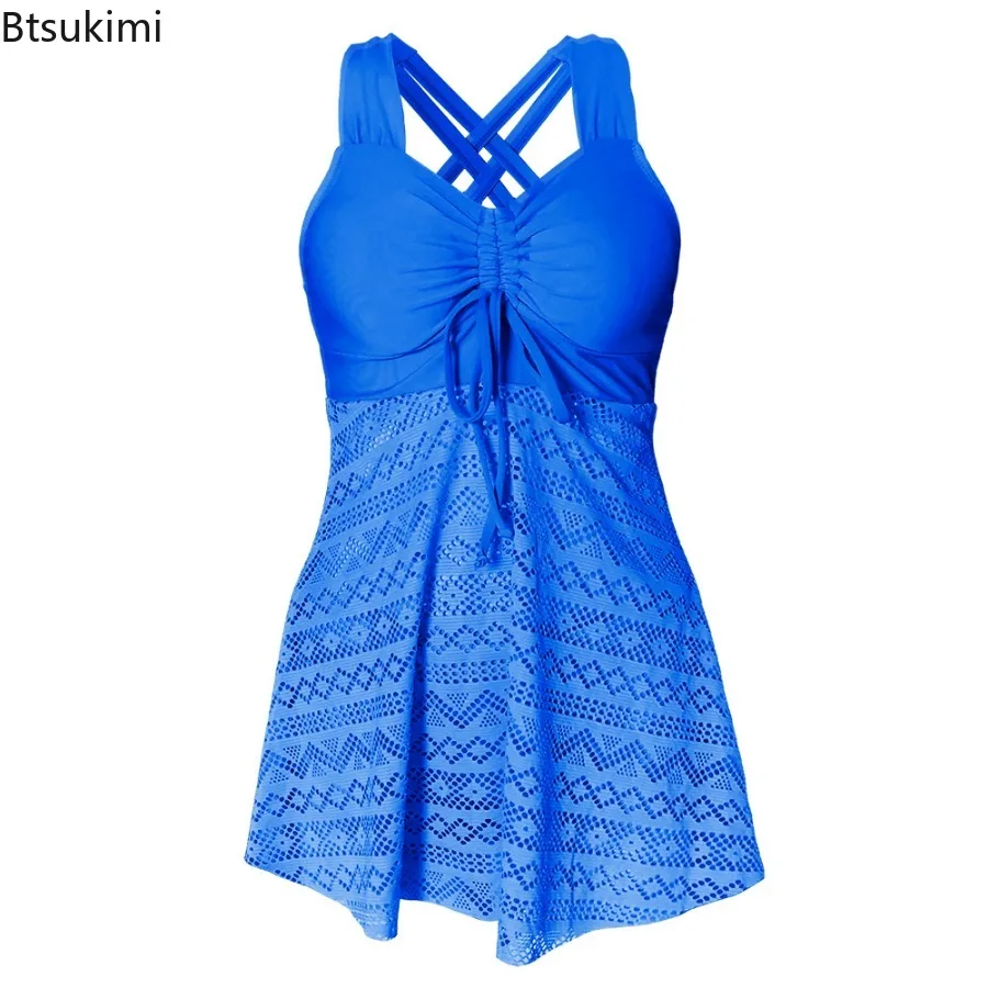 Nowy damski dwuczęściowy zestaw stroje kąpielowe damskie stroje kąpielowe bikini drukuj kostium kąpielowy seksowne Monokini letnie kostiumy kąpielowe z wysokim stanem Tankini