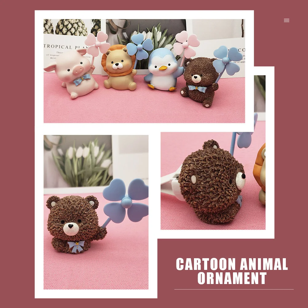 

Small Animal Ornaments Paw Mini Decorations Home Desktop Cartoon Decorate Miss