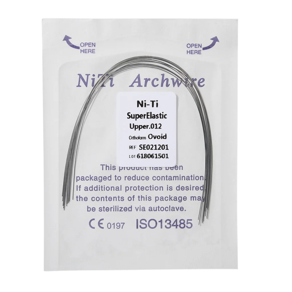 10 Pacotes/100pcs Ou 1 10pcs  Alambres de arco Dental para ortodoncia, súper elásticos, NITI, redondos, rectangulares, arco infe