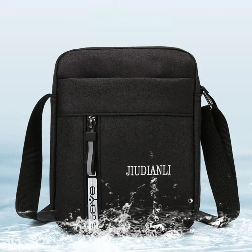 Bolso Bandolera Hombre Viaje Cartera Negra