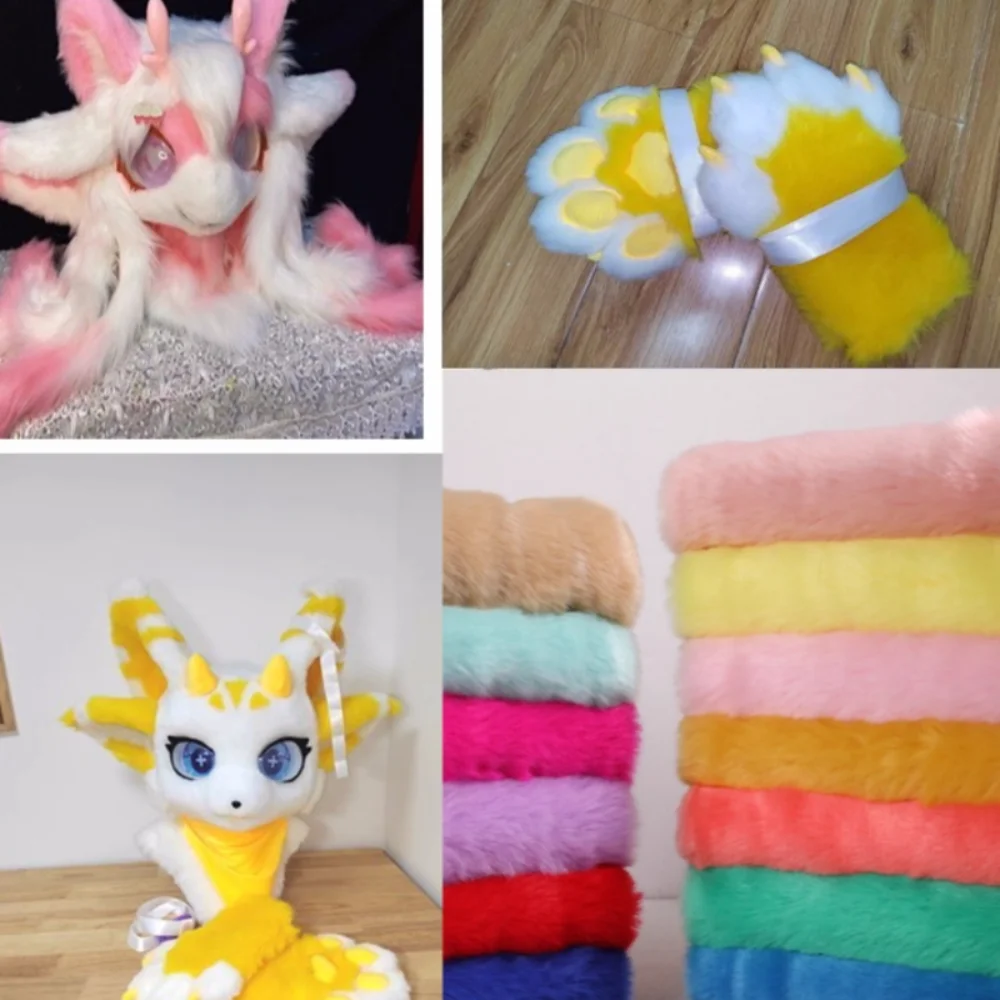 Thick Imitation Rabbit Fox Fur Plush Fabric for Clothing Doll Background Handmade DIY Animal Clothing Fabrics Diy Sewing Cloth