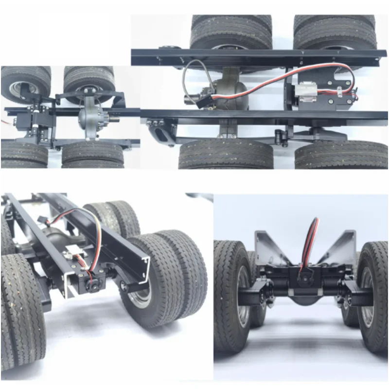 1set Electric Lift Rear Suspension for 1/14 RC Truck Tamiya 56368 For Scania 770S For Volvo FH16
