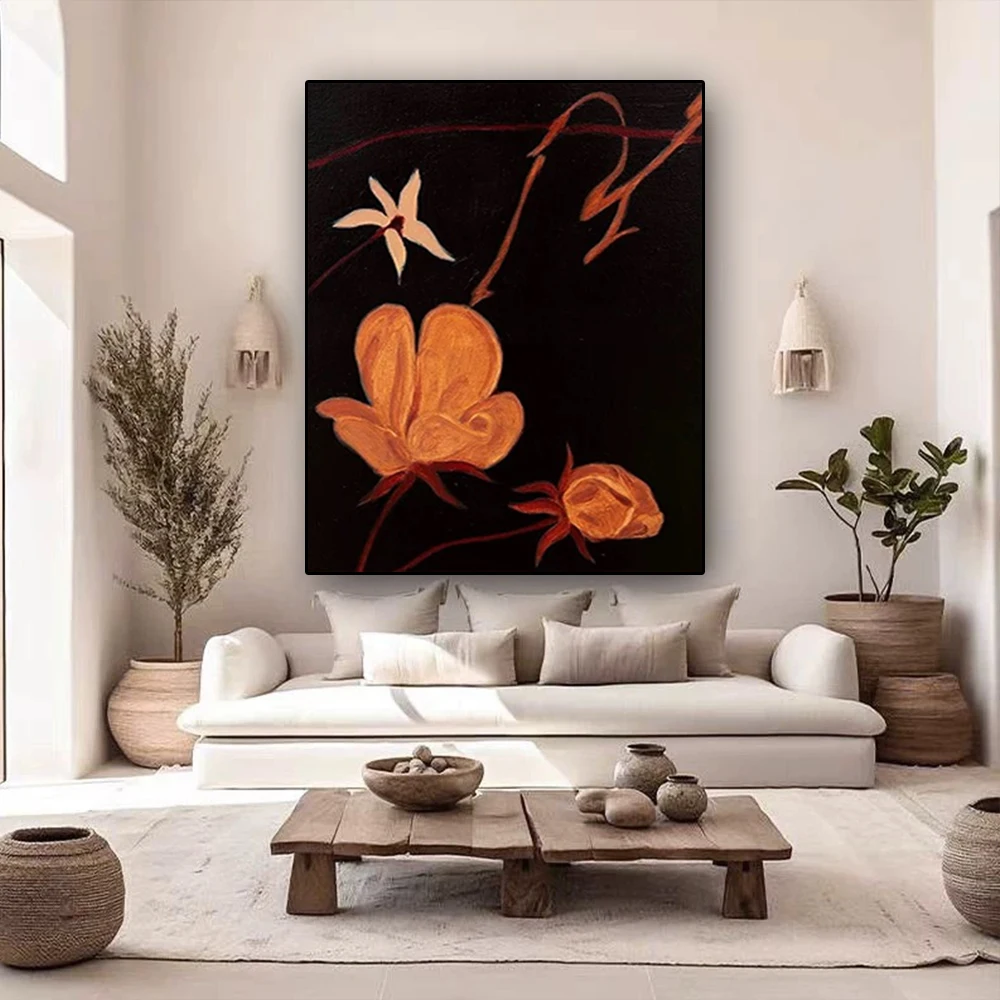 

100% Hand-Painted Modern Abstract Money Tree Pictur Wall Art Oil Painting On Canvas Home Decoration Unique Gift Artwork No Frame