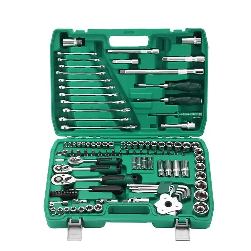 216 46 pcs  socket set tool kit Auto repair Herramientas Kit Spanner vehicles Tools set box Hand Tools socket wrench Socket Set