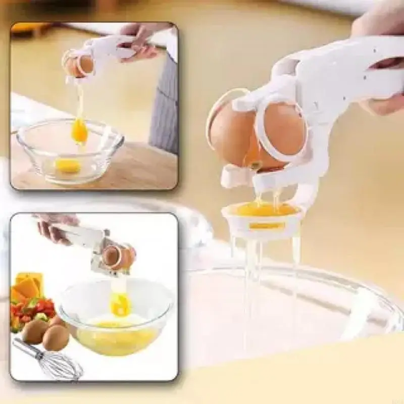 

Eggs Breaker Handheld Cracker with Ergonomic Handle for Kitchen UseDishwasher Safe Easy Cleaning Separator B03E
