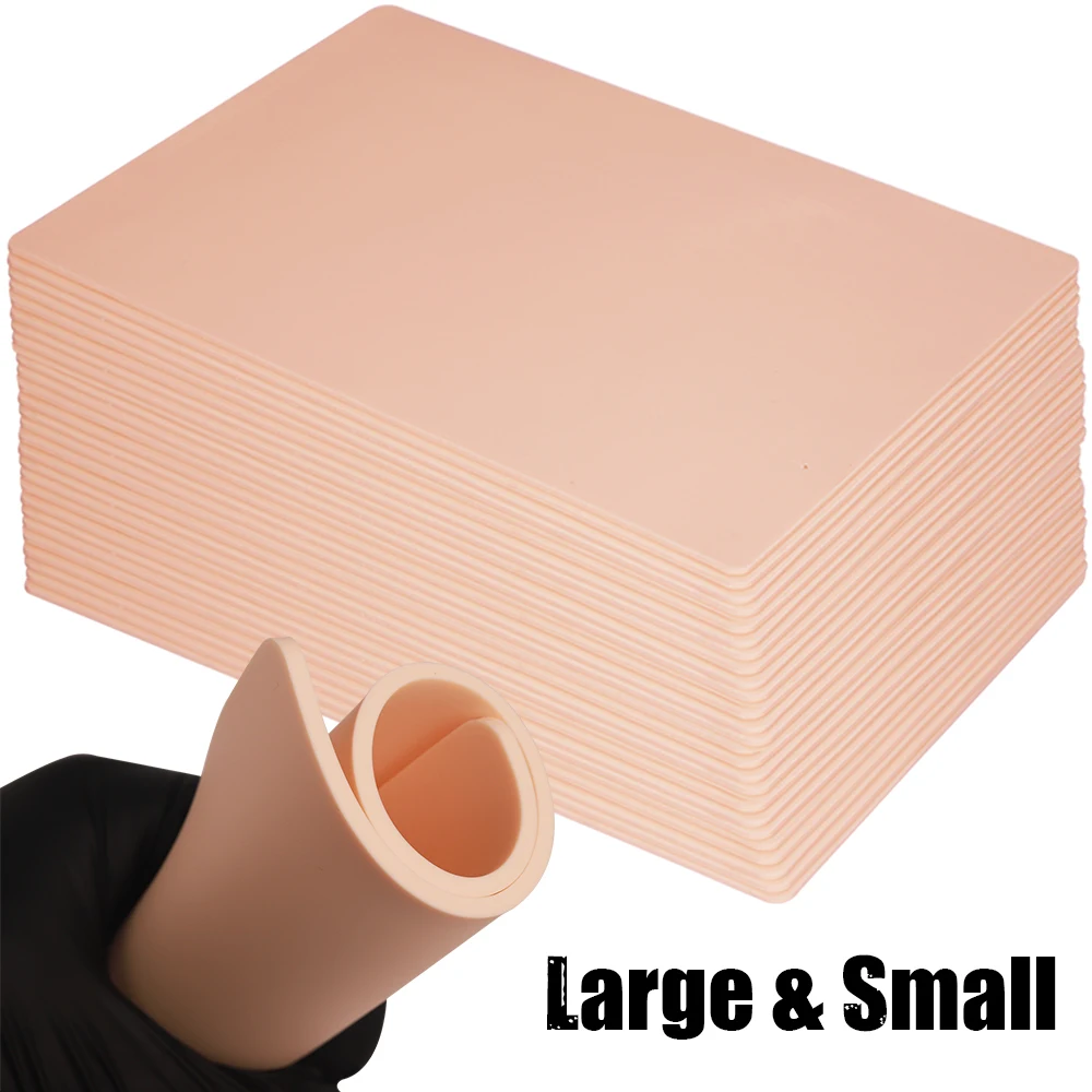 

3MM Tattoo Practice Skin Silicone Fake Skin 2 Sizes Double-Sided Synthesis Training Skin Permanent Makeup Tattoo Accessories