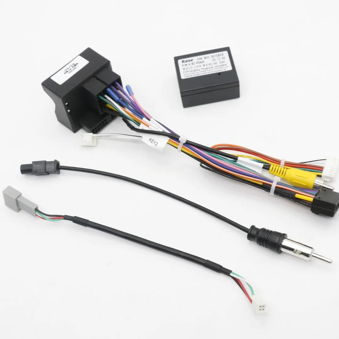 

Жгут проводов CAN Bus декодер 16-контактный автомобильный кабельный адаптер Android для Peugeot 207 207cc (с оригинальным радио RD4)