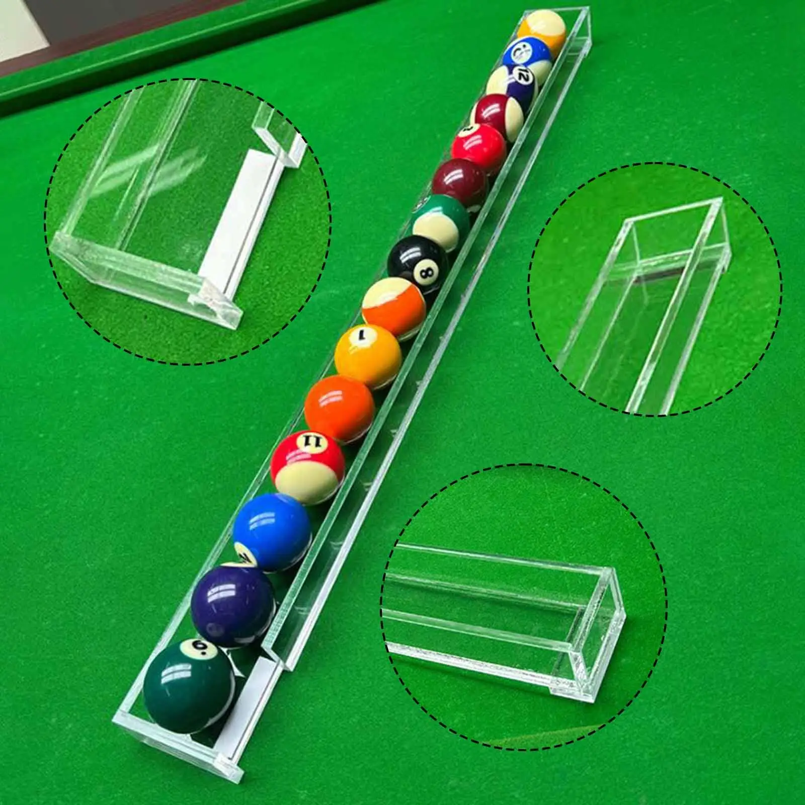 

Tool Pool Cue Lathe Billiard Table Accessories Acrylic Ball Holder Helper for Professional Adults
