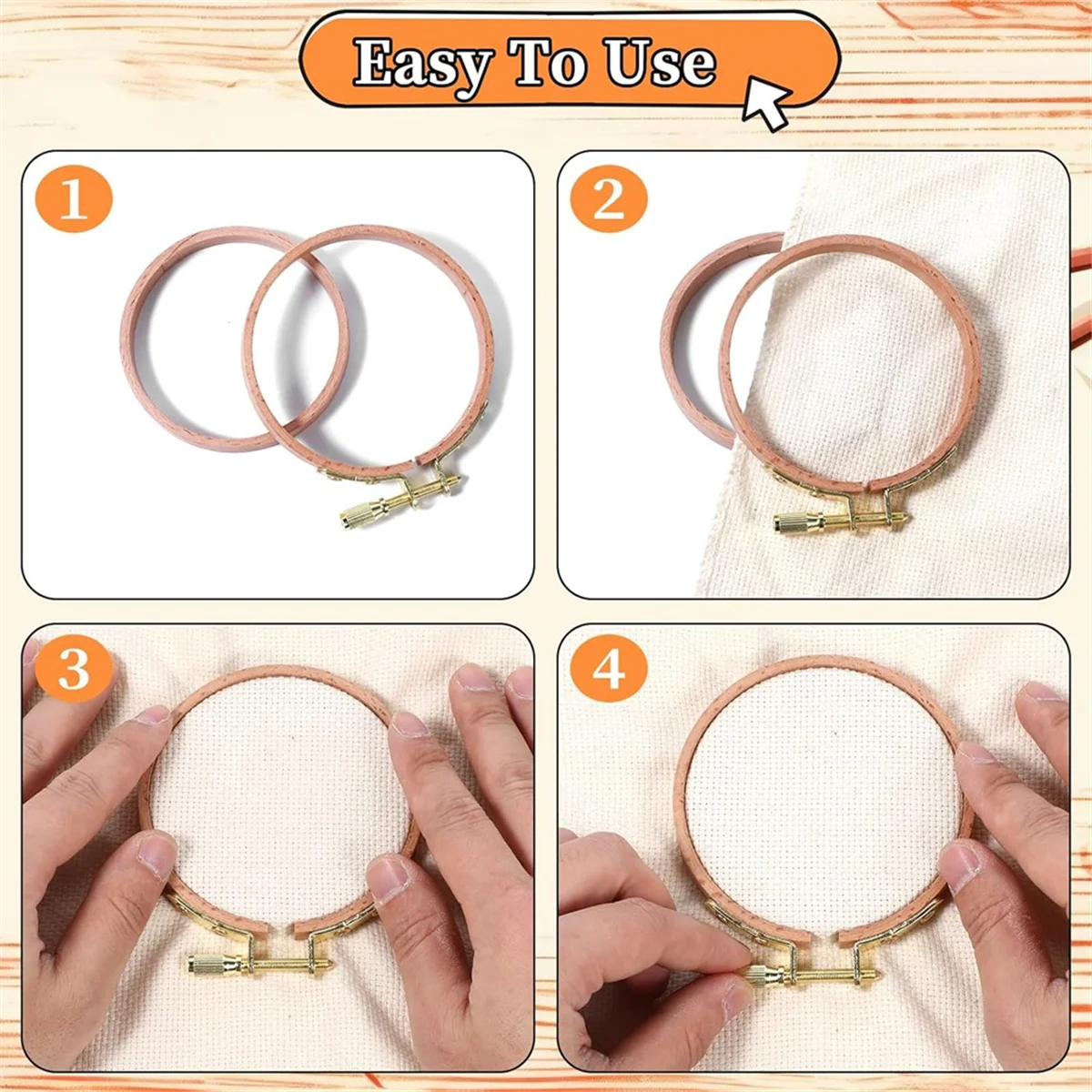 

AA98 3 упаковки 3-дюймовые пяльцы для вышивания Маленькие пяльцы для вышивания из бука, рамки для вышивания для поделок с деревянными кольцами