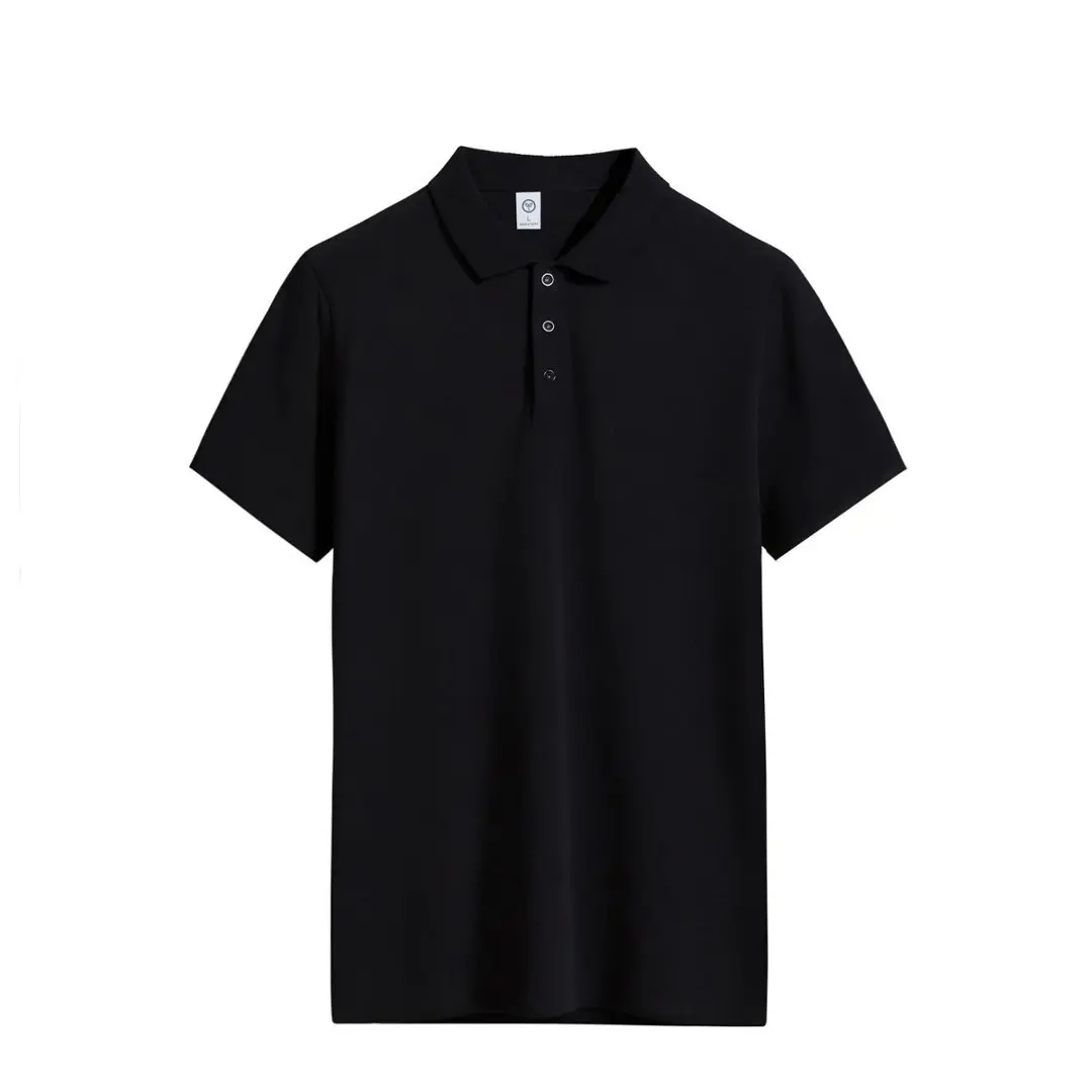 Men's Polo Shirt Summer Solid Color Lapel Short Sleeve T-Shirt Business Casual Workwear