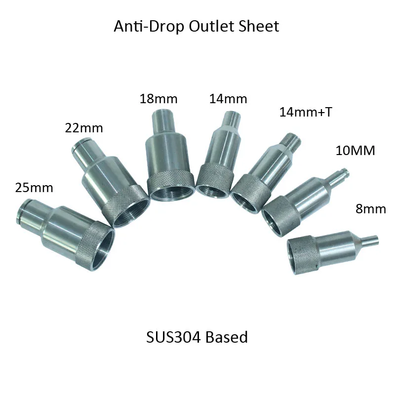 

SHENLIN Outlet nozzle of anti-drop filling vavle out let vavle micro piston device SS304 food safe precis processed 8/10/14/18mm