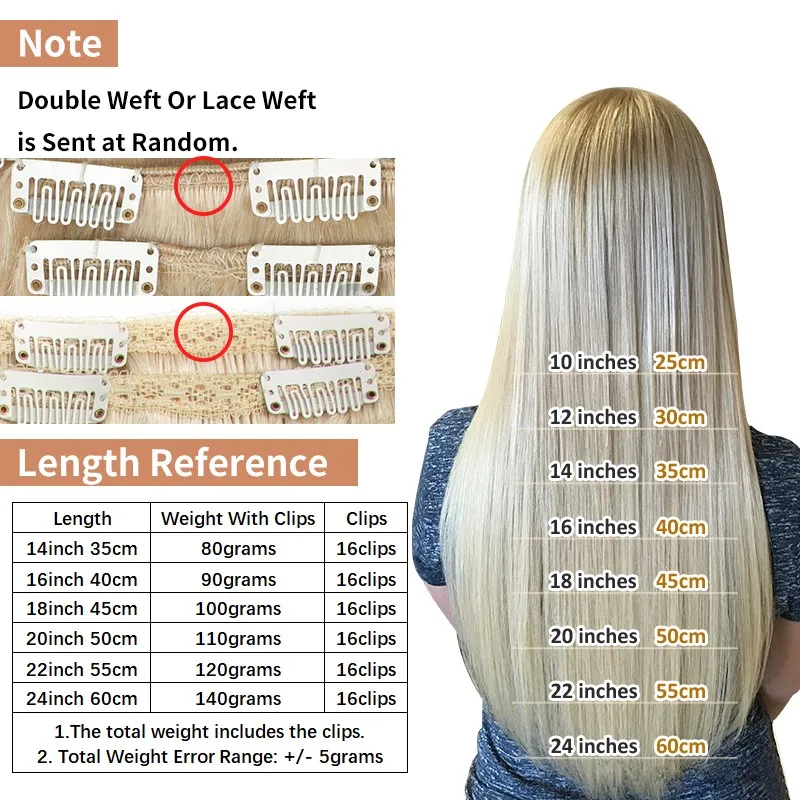 Dark Brown Clip in Hair Extension Human Hair Real Natural  Hair Extension Double Weft Full Head 7PCS Clip Ins For Add Volume